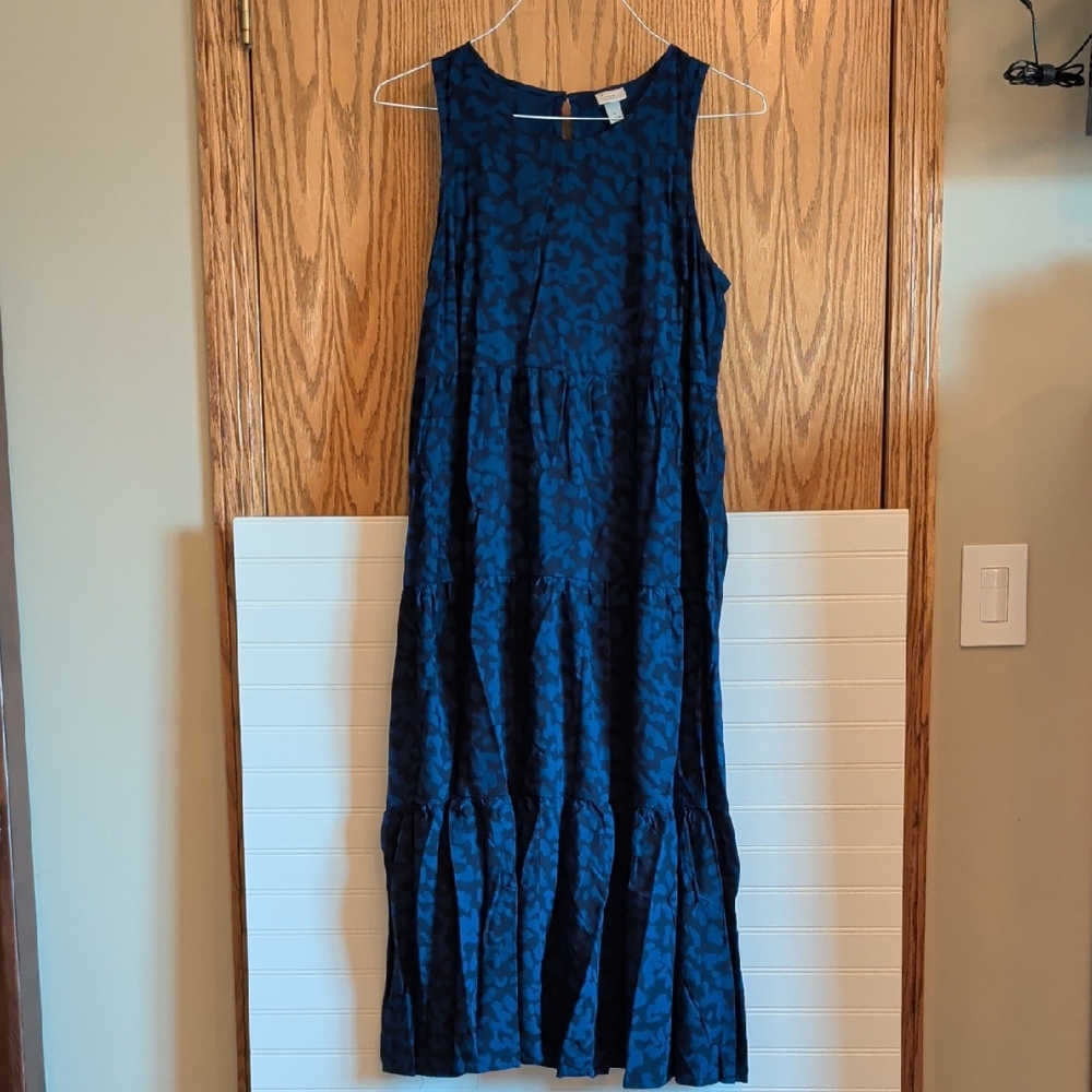 A New Day Blue Patterned Sleeveless Dress
